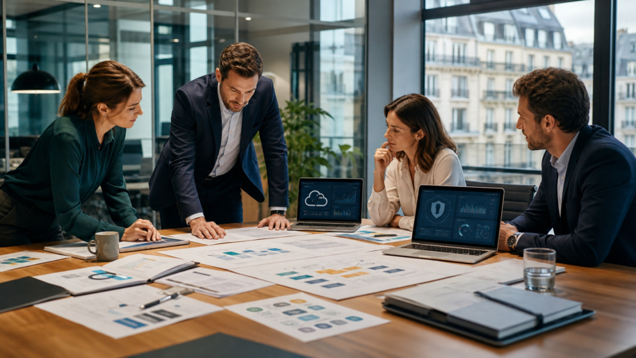 Revue d’un contrat SaaS critique avec clauses de sécurité et réversibilité.
