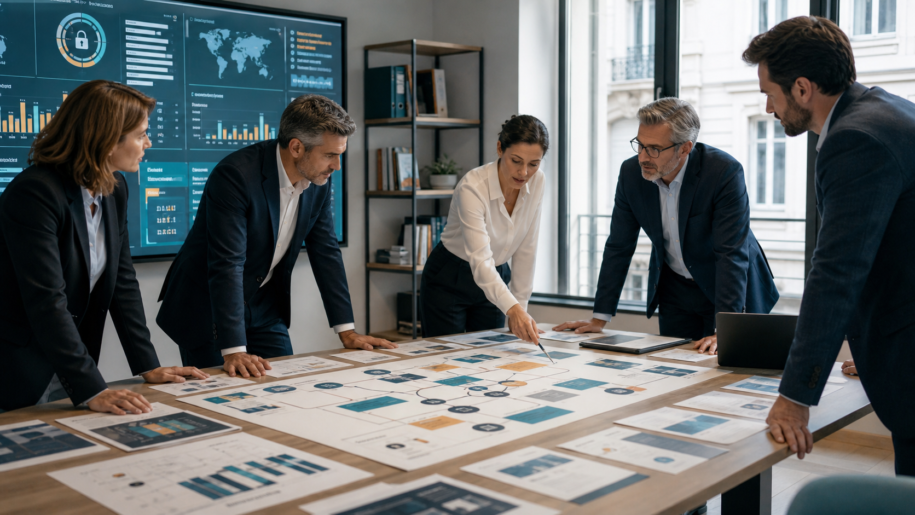 Atelier de formation IA avec rôles, validation humaine et règles de données.