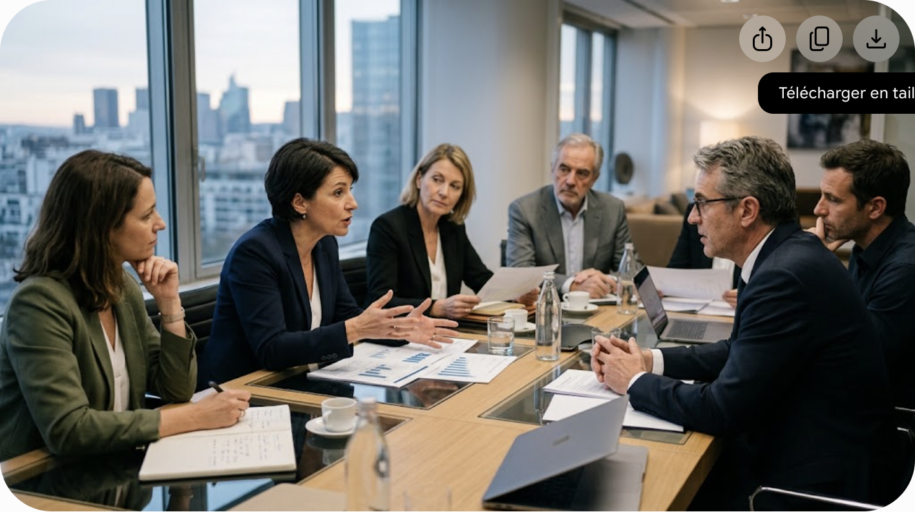 Illustration éditoriale pour Les désaccords au COMEX : les rendre productifs avant qu’ils ne deviennent politiques