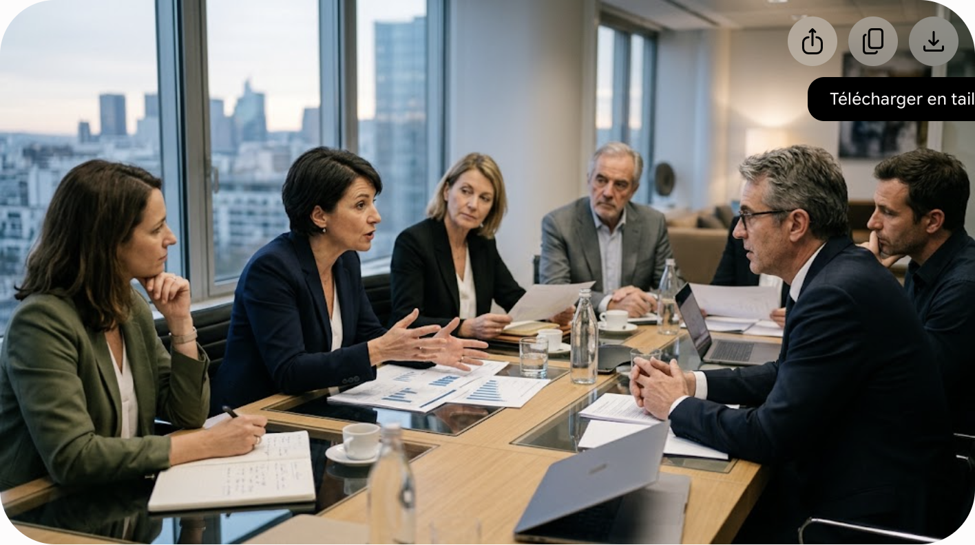 Illustration éditoriale pour Les désaccords au COMEX : les rendre productifs avant qu’ils ne deviennent politiques
